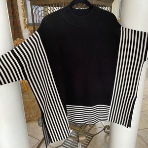 Super cute John.Mark black and white striped sweater S/M